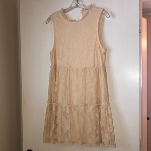 Maple Lace Tiered Dress - Natural
